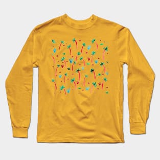 the watercolor jungle pattern 2 Long Sleeve T-Shirt